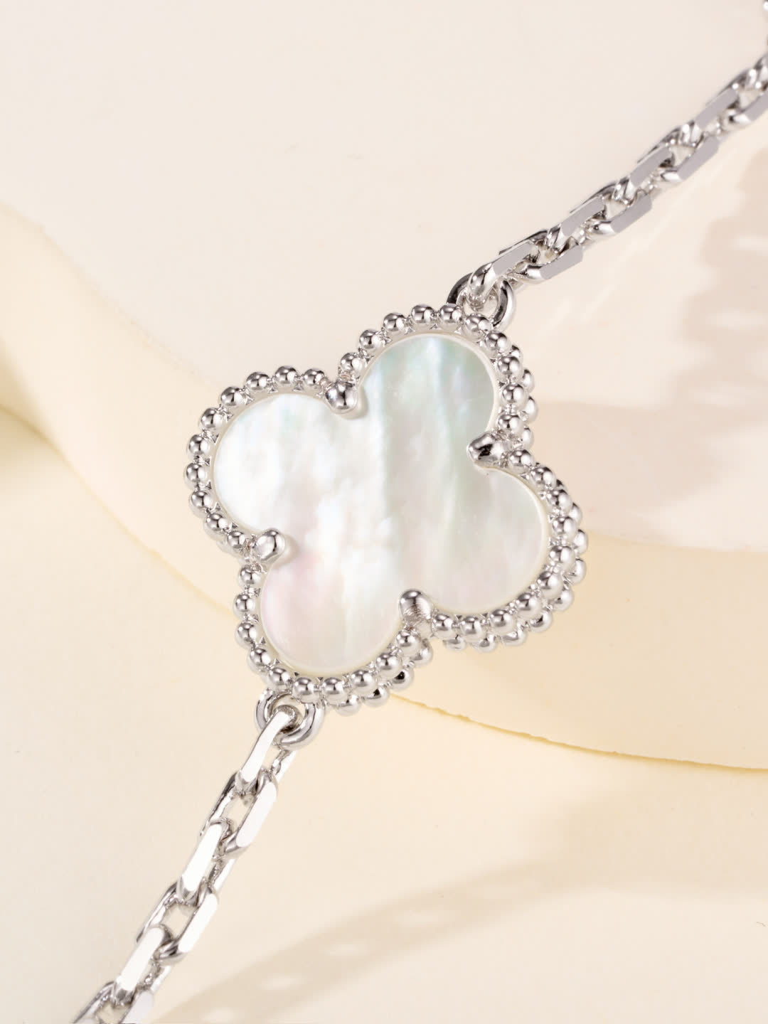 Van Cleef & Arpels Alhambra White Opal Bracelet